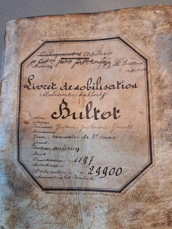 Bultoc mobilisatieboekje, Verzamelen, Militaria | Algemeen, Landmacht, Overige typen, Ophalen of Verzenden