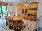 Salle à manger complète en chêne avec allonge., Maison & Meubles, Enlèvement, Comme neuf, 6 à 8 chaises