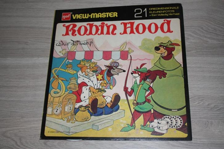 View-master Robin Hood , GAF , Disney compleet als nieuw, Verzamelen, Disney, Zo goed als nieuw, Overige typen, Overige figuren