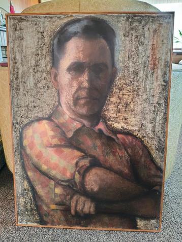 Beckers - zelfportret vintage olieverf beschikbaar voor biedingen