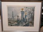 " Paris - Pont Alexandre III sous la pluie " Gesigneerd, Antiek en Kunst, Ophalen