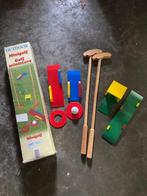 Mini-golf en kegelspel in hout, Ophalen, Zo goed als nieuw