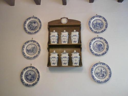 Bleu de Delft – série spéciale. Ensemble de pots avec étagèr, Antiquités & Art, Antiquités | Céramique & Poterie, Enlèvement