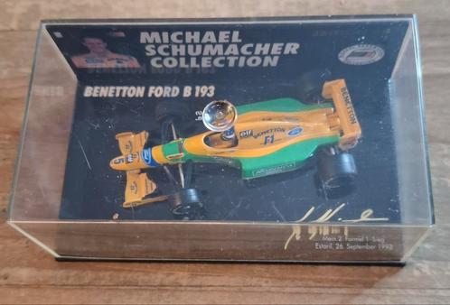 Michael Schumacher Benetton autocollectie, Hobby en Vrije tijd, Modelauto's | 1:43, Gebruikt, Auto, Ophalen of Verzenden