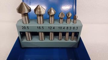 Safrein/verzink boren set van 6.3mm tot 20.50mm nieuw beschikbaar voor biedingen
