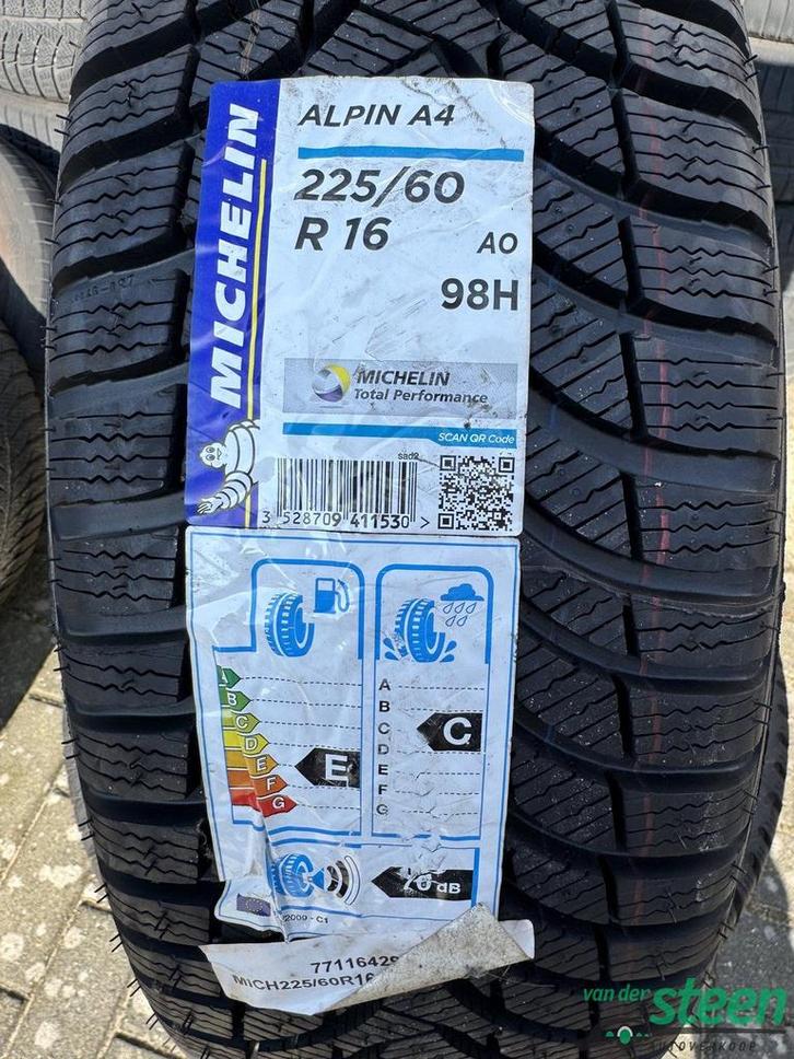 4 x 225-60-16 98H Michelin Alpin A4 AO Winterband nieuw, Auto-onderdelen, Banden en Velgen, Band(en), Winterbanden, 16 inch, 225 mm