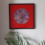 Schilderij: "Circle In Red"., Ophalen of Verzenden
