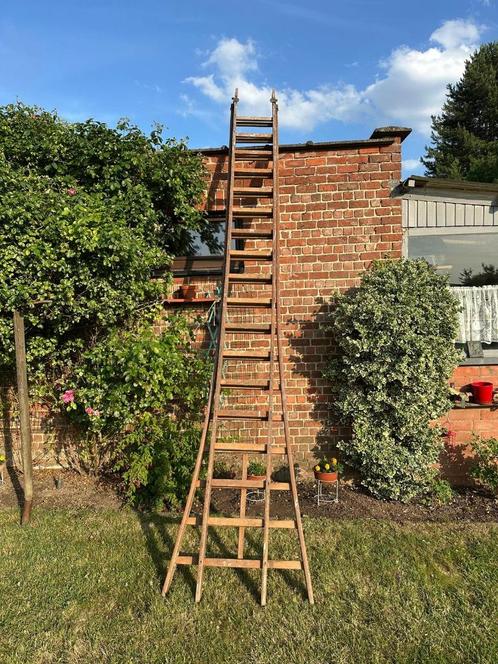 2-delige opsteekladder, Doe-het-zelf en Bouw, Ladders en Trappen, Zo goed als nieuw, Ladder, 4 meter of meer, Opvouwbaar of Inschuifbaar