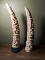 2x hoorn van hars, Antiek en Kunst, Kunst | Beelden en Houtsnijwerken, Ophalen of Verzenden
