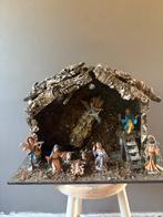 Kerststal groot B 50 cm H 37 cm incl inhoud beeld, Diversen, Ophalen, Zo goed als nieuw