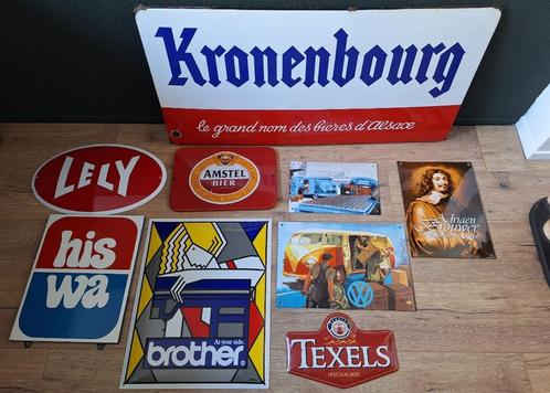 Verschillende emaille borden, Verzamelen, Merken en Reclamevoorwerpen, Gebruikt, Reclamebord, Ophalen of Verzenden