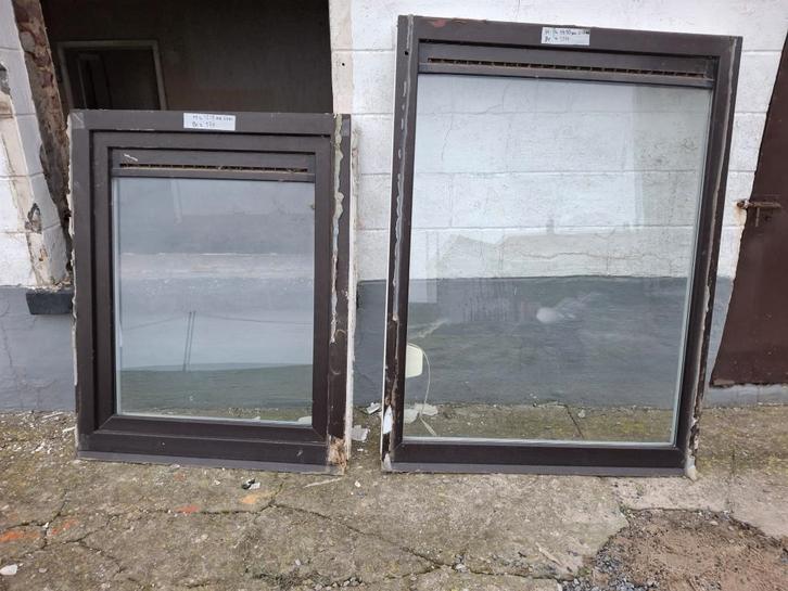 Gratis pvc ramen, Doe-het-zelf en Bouw, Glas en Ramen, Gebruikt, Gevelraam of Ruit, 120 tot 160 cm, 80 tot 120 cm, Ophalen