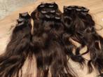 MLY hairextensions clip in donkerbruin, Ophalen of Verzenden, Zo goed als nieuw