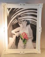 Mooie witte houten artdeco barok Lijst - 83x63 / 70x50, Ophalen of Verzenden, Zo goed als nieuw, Hout