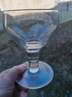 Oud gezuurd bierglas Witkap Pater., Ophalen of Verzenden, Gebruikt