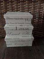 3 kartonnen doosjes, Huis en Inrichting, Woonaccessoires | Krantenbakken en Lectuurbakken, Ophalen, Zo goed als nieuw