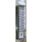TUINTHERMOMETER ALUMINIUM SOLAR 80cm, Ophalen of Verzenden, Nieuw, Buitenthermometer