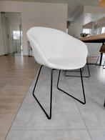 Witte stoffen eetkamerstoelen, Maison & Meubles, Chaises, Comme neuf, Enlèvement, Cinq, Six Chaises ou plus, Blanc