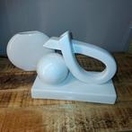 Vase géométrique blanc années 70 Créateur Roberto Rigon