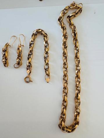 Te koop: Massief gouden set – 18 karaat (750) – 42 gram beschikbaar voor biedingen