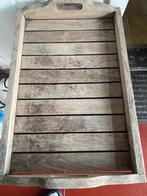 Teak dienblad, Huis en Inrichting, Woonaccessoires | Dienbladen, Ophalen, Gebruikt, Rechthoekig, Hout