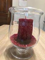 glazen windlicht met kaars pomax collectie, Huis en Inrichting, Woonaccessoires | Kandelaars en Kaarsen, Ophalen, Overige materialen