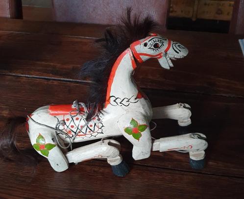 Paard marionette oud handgesneden, Antiek en Kunst, Curiosa en Brocante, Ophalen of Verzenden