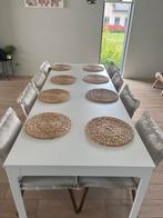 eettafel met 8stoelen 9 maanden oud, Huis en Inrichting, Tafels | Eettafels, Ophalen, Zo goed als nieuw