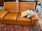 leren salon cognac, Huis en Inrichting, Ophalen, Zo goed als nieuw, Leer