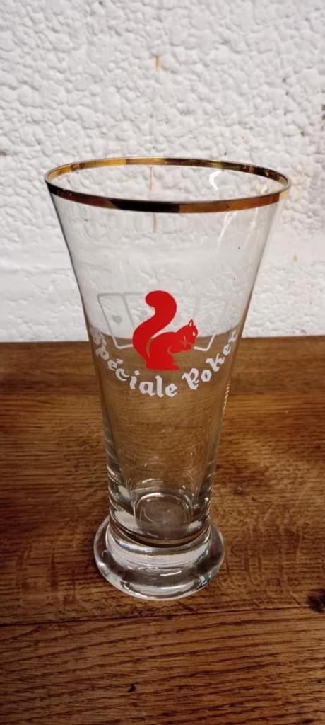 Brasserie bière ancien verre Speciale Poker, Collections, Marques de bière, Utilisé, Verre ou Verres, Autres marques, Enlèvement ou Envoi
