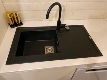 Spoelbak met kraan zwart TOPPER beschikbaar voor biedingen