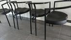 Vier stevige zwarte stoelen, Huis en Inrichting, Stoelen, Ophalen, Gebruikt, Zwart, Vier