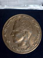 Bronzen medaille 7,5cm 1955 Boudewijn Congo, Postzegels en Munten, Penningen en Medailles, Ophalen of Verzenden, Brons