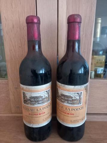 2 flessen Chateau la Pointe Pomerol 1967, Ophalen of Verzenden, Zo goed als nieuw