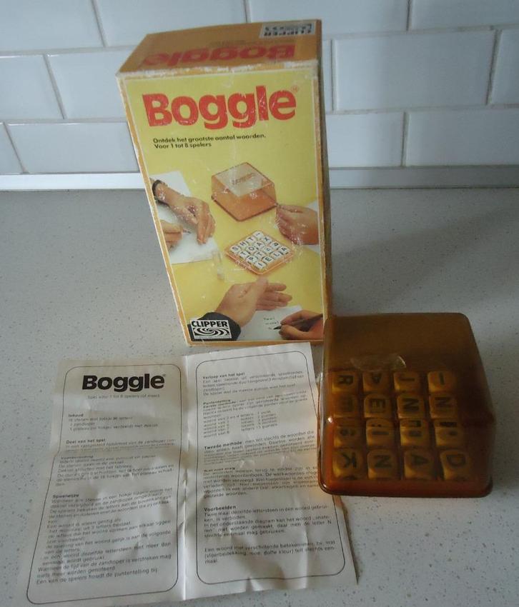 Vintage "BOGGLE" van Clipper in Goede Staat., Hobby & Loisirs créatifs, Jeux de société | Autre, Utilisé, 1 ou 2 joueurs, Trois ou quatre joueurs