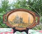 ancien plateau en bois décor Lisieux, Enlèvement ou Envoi