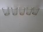 apero glaasjes / 5 stuks / recht model, Huis en Inrichting, Keuken | Servies, Ophalen of Verzenden, Zo goed als nieuw, Glas