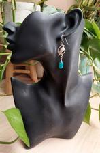 Prachtige 925 zilveren etnische oorbellen met turquoise, Handtassen en Accessoires, Oorbellen, Ophalen of Verzenden, Zo goed als nieuw