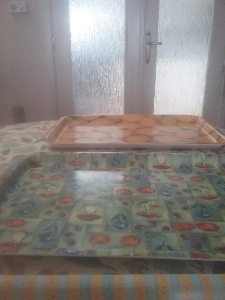 3 dien plateau  hard plastiek, Huis en Inrichting, Woonaccessoires | Dienbladen, Gebruikt, Kunststof, Rechthoekig, Ophalen