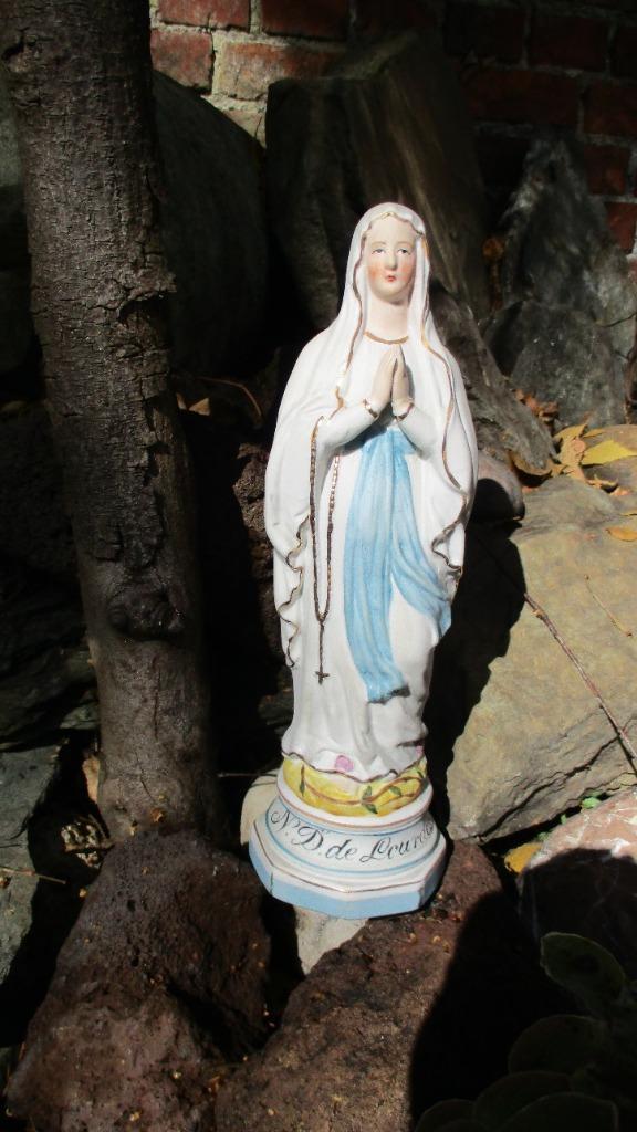 Antiek porselein Maria beeldje, Verzamelen, Religie, Zo goed als nieuw, Christendom | Katholiek, Beeld(je), Ophalen