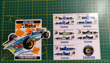 Lot 2x stickers F1 1995 Jordan Eddie Irvine - 2001 Michelin disponible aux enchères