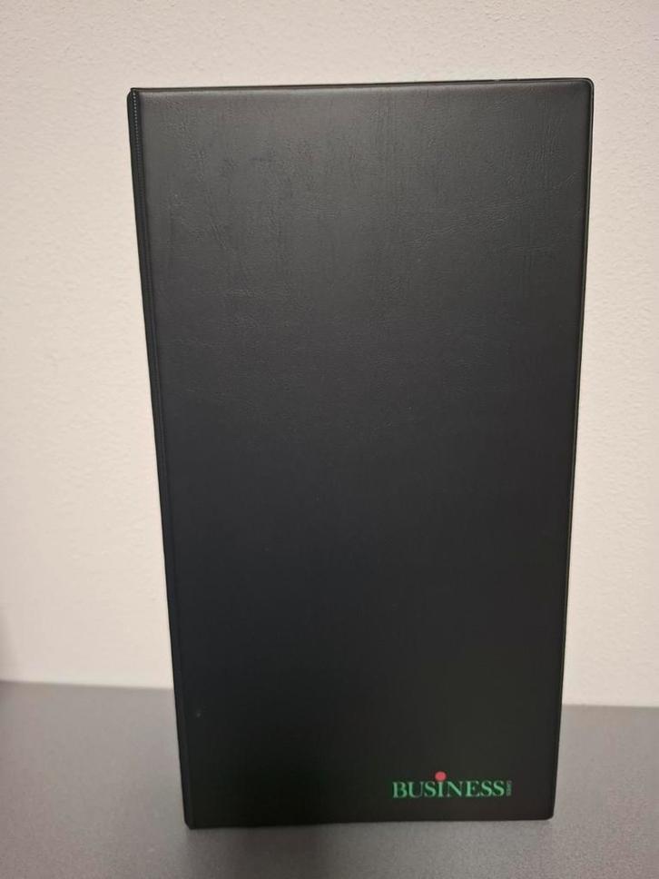 Zwarte visitekaartenmap / naamkaartenmap met ringen BUSINESS, Diversen, Bureau-accessoires, Nieuw, Ophalen