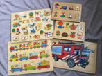 Houten puzzels voor peuters, Ophalen of Verzenden, 10 tot 50 stukjes, Gebruikt, 6 maanden tot 2 jaar
