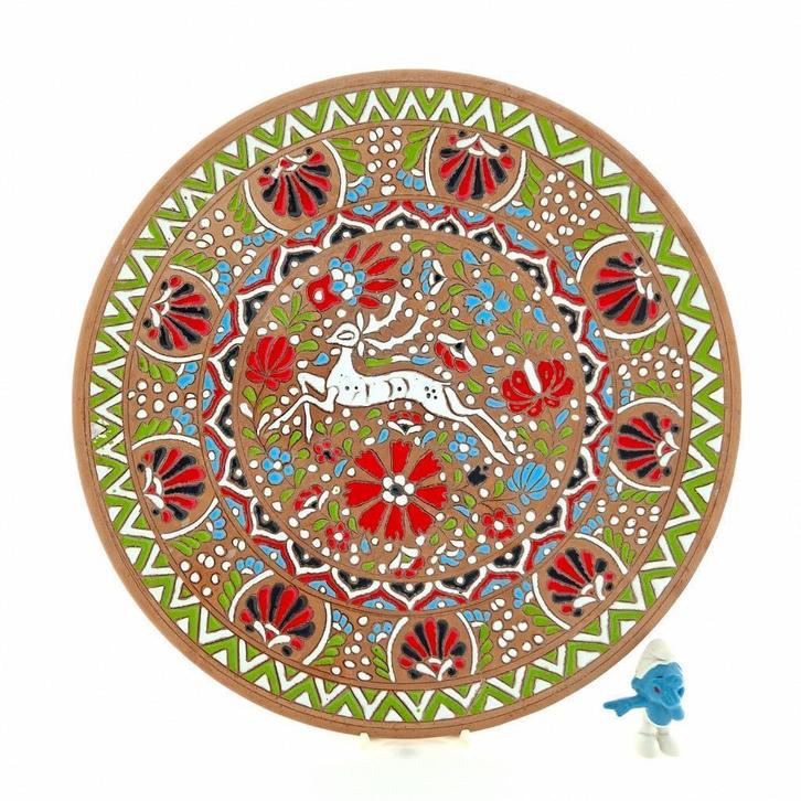 Rhodos Hert vintage wandbord, Antiek en Kunst, Antiek | Keramiek en Aardewerk, Ophalen of Verzenden