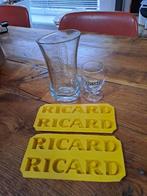 Ensemble carafe Ricard + verre + 2 porte-glaçons, Utilisé, Enlèvement ou Envoi