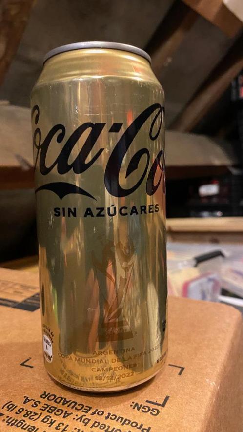 Coca-Cola GOLD CAN LIMITED EDITION WORLD CUP 2022  uit Argen, Verzamelen, Merken en Reclamevoorwerpen, Ophalen of Verzenden