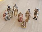 Kerststal figuren 7 stuks +/- 10cm, Ophalen of Verzenden, Gebruikt