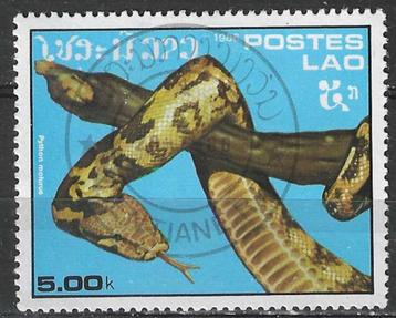 Laos 1986 - Yvert 727 - Serpents - Python molurus (OB), Envoi, Affranchi