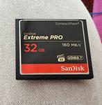 SanDisk Extreme Pro 32GB Compact Flash 160MB/s geheugenkaart, Audio, Tv en Foto, Foto | Geheugenkaarten, 32 GB, Zo goed als nieuw