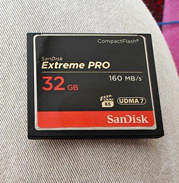 SanDisk Extreme Pro 32GB Compact Flash 160MB/s geheugenkaart beschikbaar voor biedingen